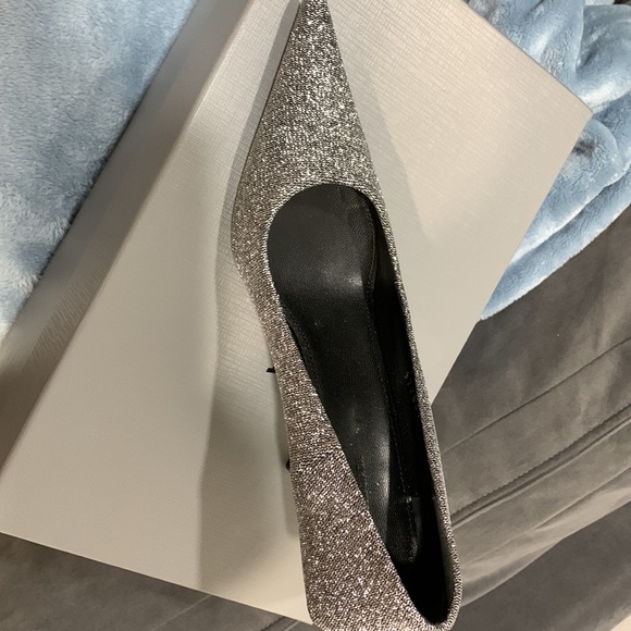 Balenciaga knife pump shiny fabric silver size 38 - Picture 2 of 7